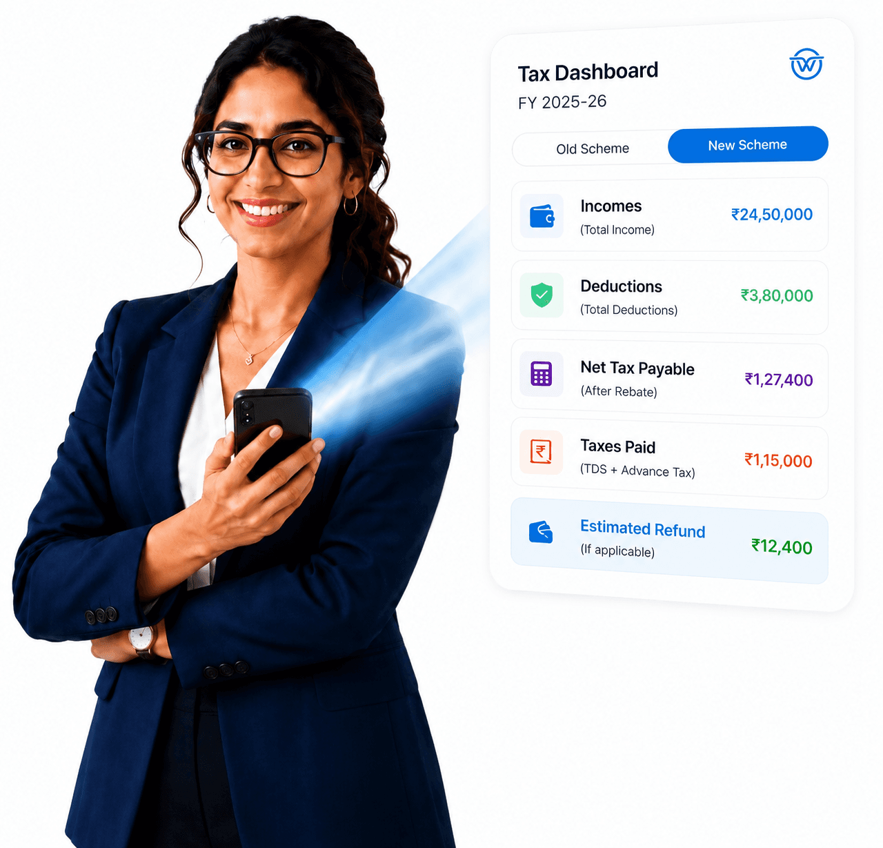 WonderTax Online Income Tax Return Filing and GST Registration Platform Interface